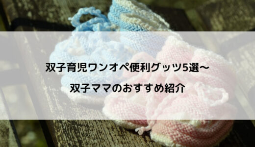 双子育児ワンオペ便利グッツ5選〜双子ママのおすすめ紹介